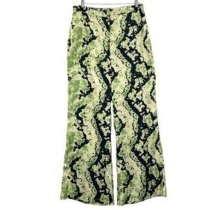 Nasty Gal Tie Dye Satin High Waist Flare Pants